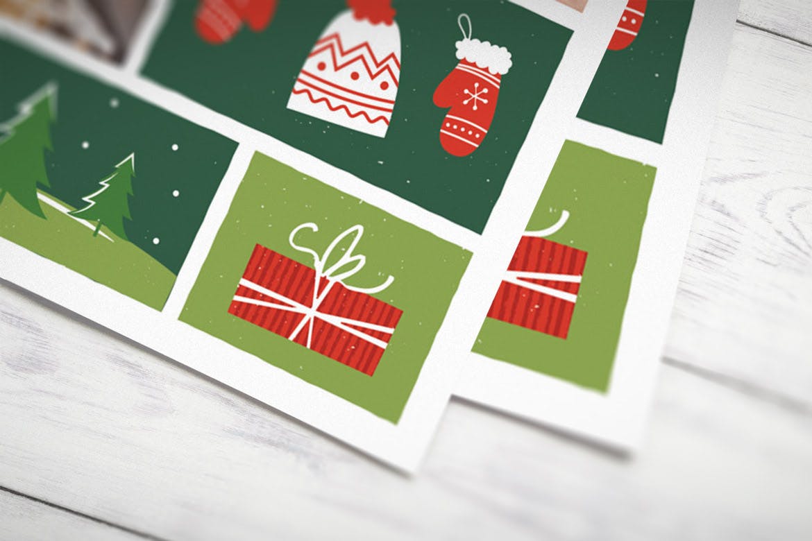 创意圣诞节主题照片贺卡设计模板 Illustrated Christmas Photocard插图(3)