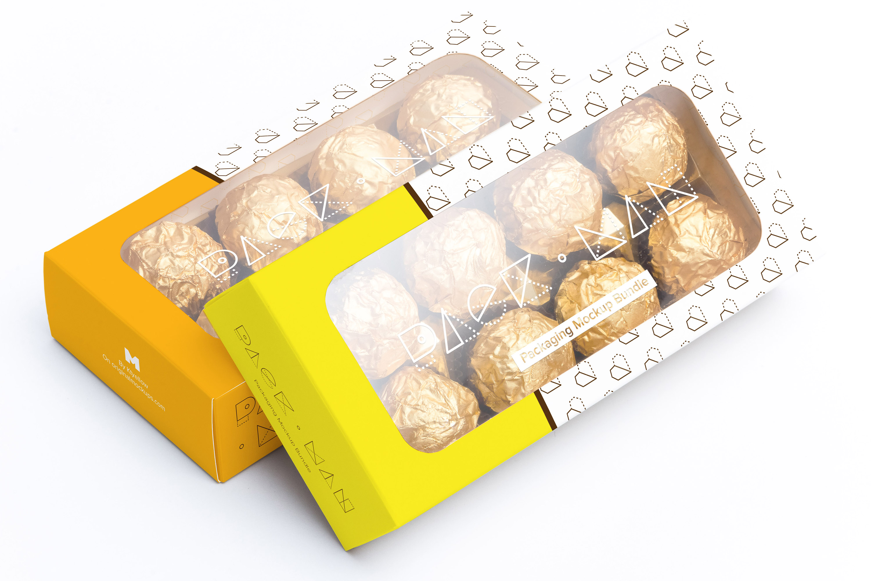 巧克力甜点包装盒外观设计样机07 Sweet Box Mockup 07插图