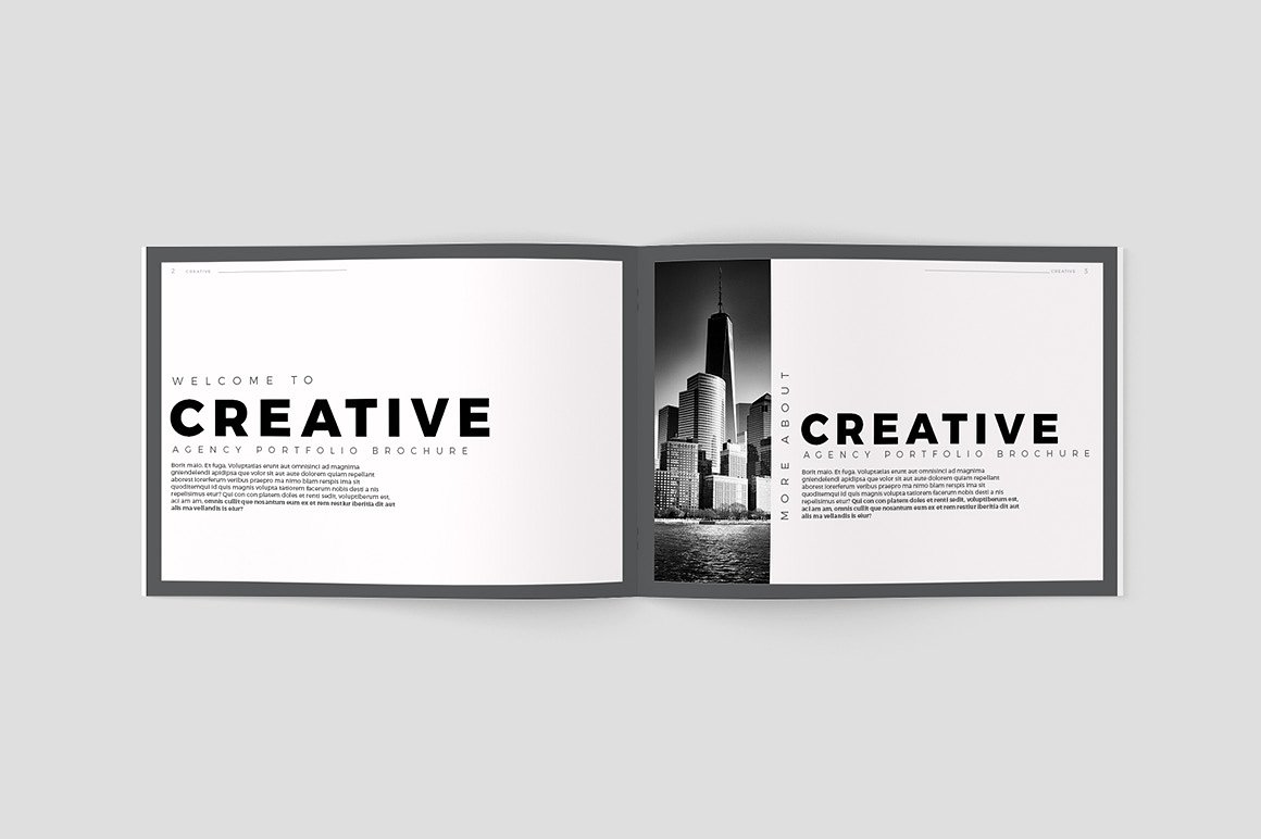 创意极简的黑白色调杂志手册模板下载[indd]插图(1)