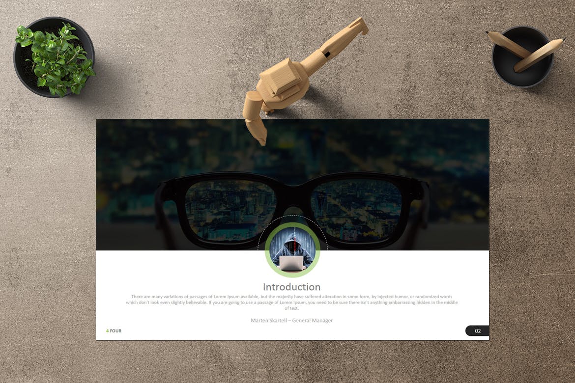 商务主题/创意项目介绍谷歌幻灯片设计模板 Four – Google Slides插图(1)