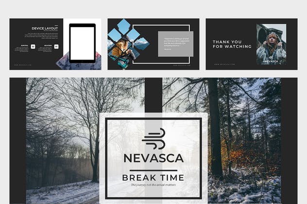 户外冒险品牌宣传PPT设计模板 Nevasca : Powerpoint Presentation插图(7)