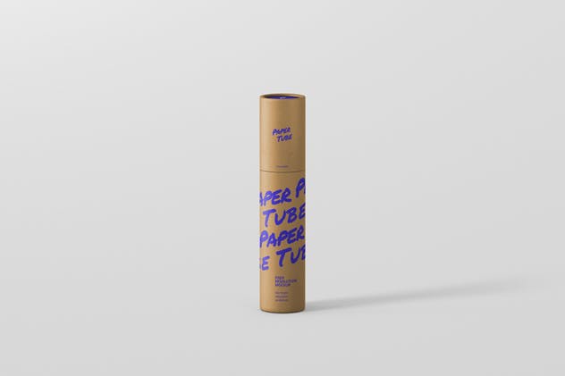 中小尺寸纸筒包装样机 Paper Tube Mockup – Slim Medium Size插图(1)