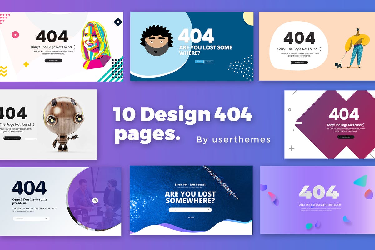 10款创意404页面设计模板合集 Ultimate Creative 404 Pages For Website Template插图