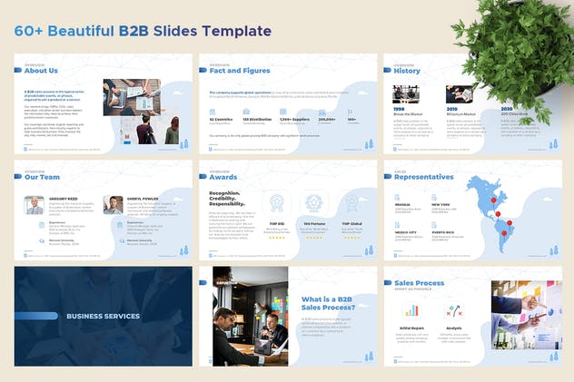 B2B营销和销售业务PPT设计模板 B2B Marketing and Sales Powerpoint插图(1)