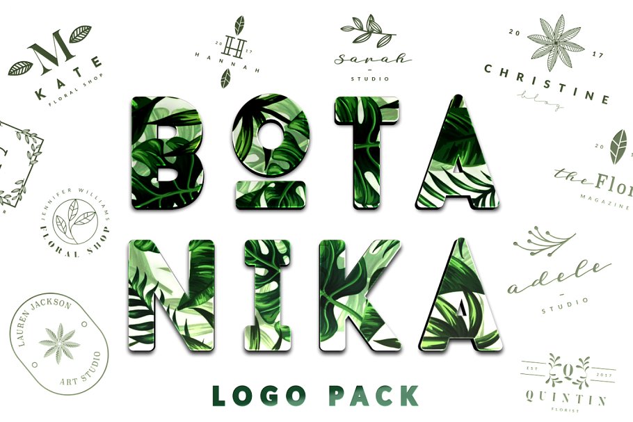 简约优雅品牌公司Logo设计模板 BOTANIKA Logo Pack插图