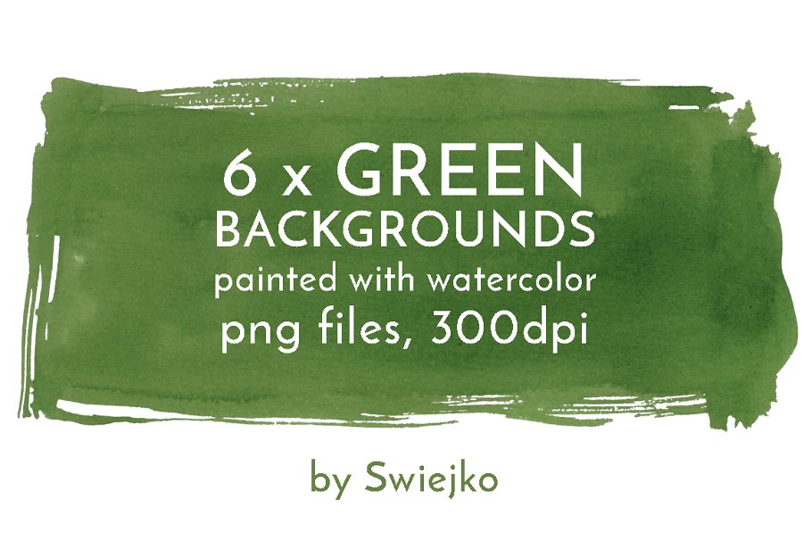 绿色水彩笔画图案纹理 Green Watercolor Background插图