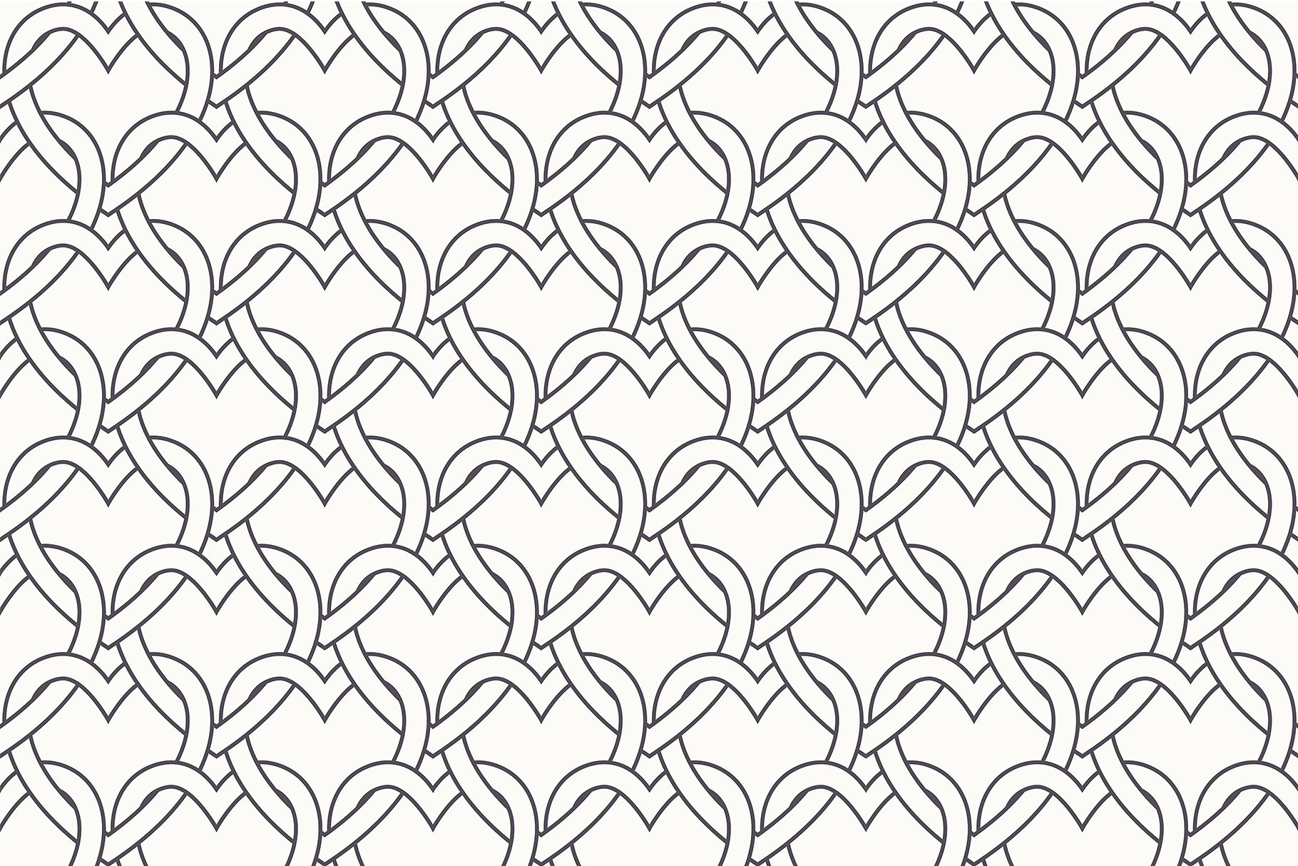 心形无缝纹理集 Hearts Seamless Patterns Set插图(2)