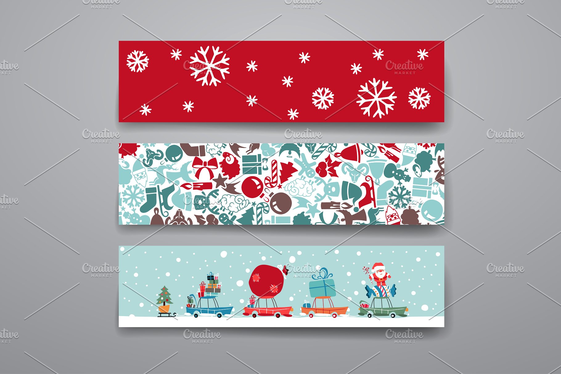 圣诞节日祝贺卡片制作素材 Merry Christmas Card Template插图