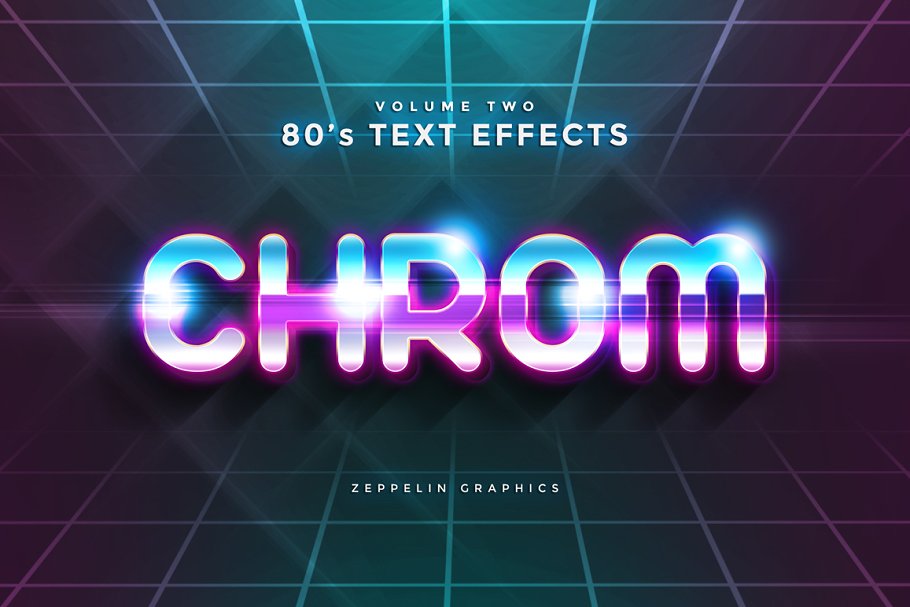 80年代文本图层样式 80s Text Effects插图(1)