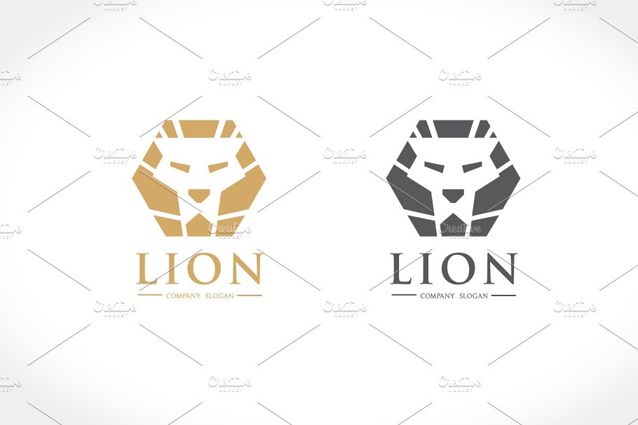 狮子图形Logo模板 Lion Logo插图(3)