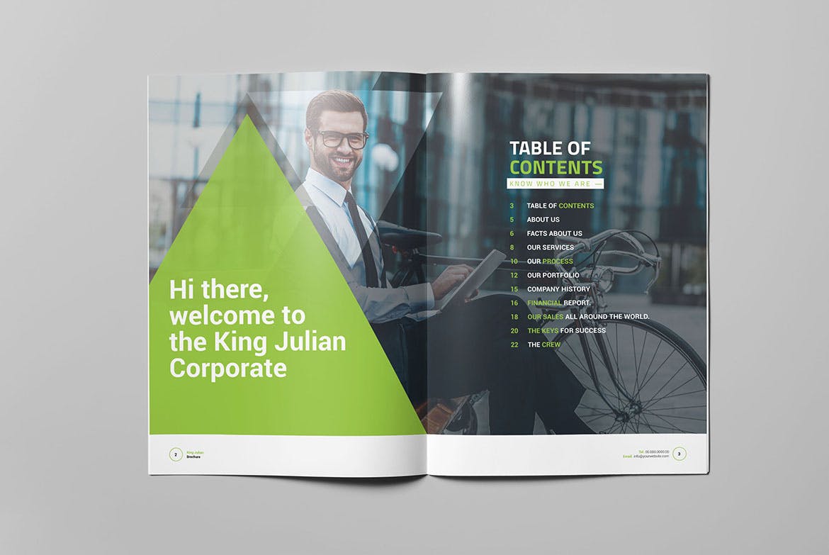 品牌推介/企业宣传画册设计模板 King Julian Brochure插图(1)