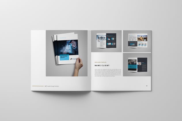 广告设计/网站设计/工业设计公司适用的产品目录画册设计模板 Graphic Design Portfolio Template插图(7)