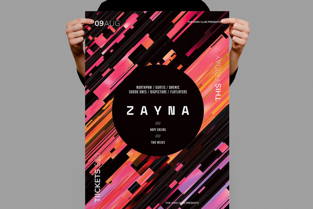 Zayna音乐派对海报传单模板 Zayna Flyer / Poster Template插图