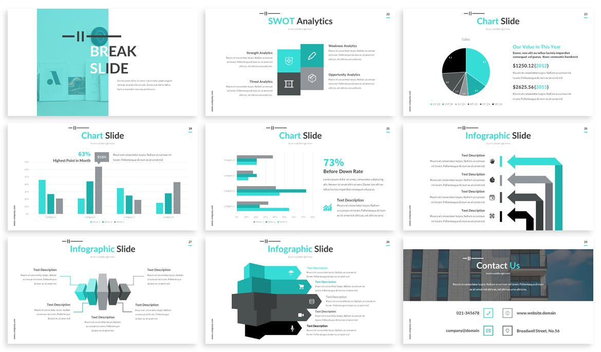 企业商务主题谷歌幻灯片设计模板[PPTX] Serdana – Business Google Slides Template插图(3)