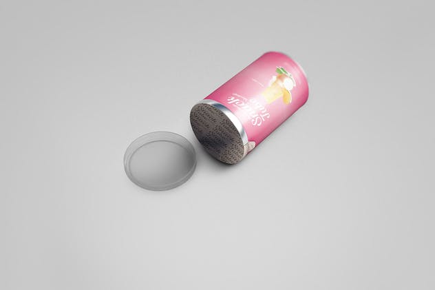 零食饮料金属罐包装样机 Medium Snack Tube Mockup插图(9)
