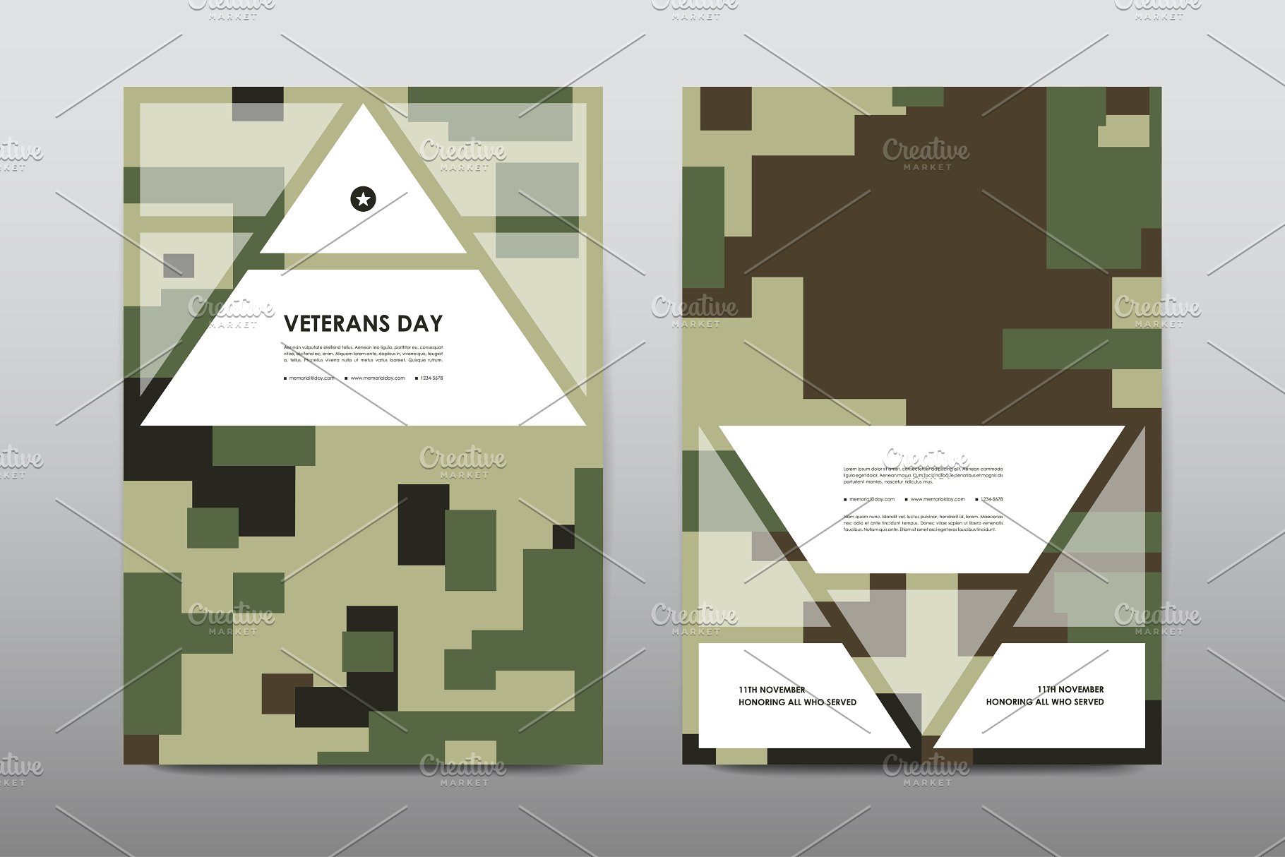 40+老兵节军人宣传小册模板 Veteran’s Day Brochures Bundle插图(14)