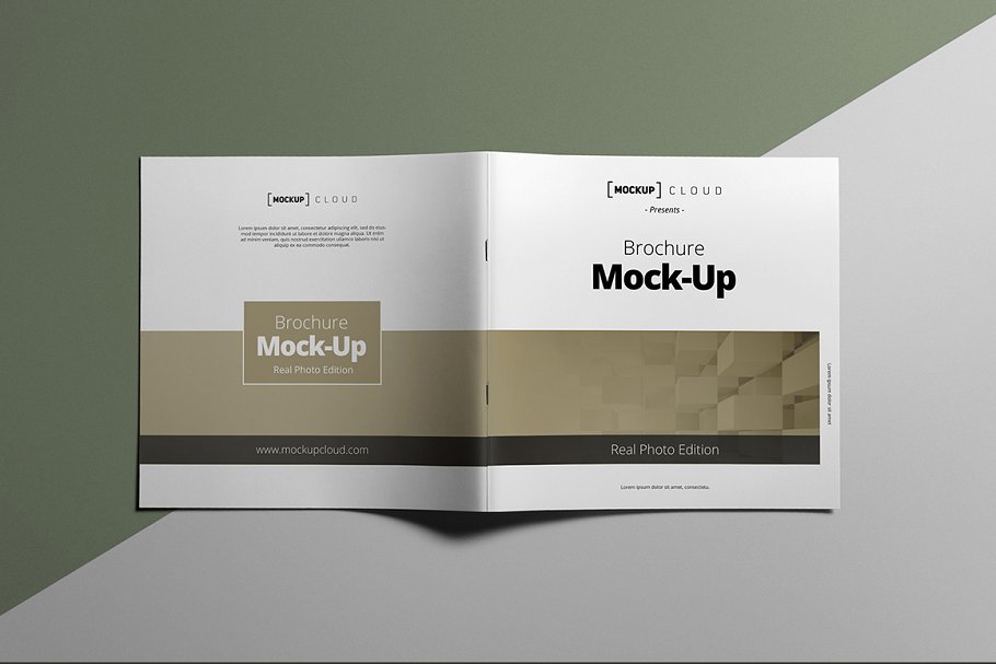 方形画册样机模板 Square Brochure Mock-Up插图(3)