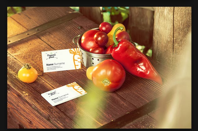 有机天然食物品牌样机模板 Organic Food Photo Mockup / Vegetables插图(7)