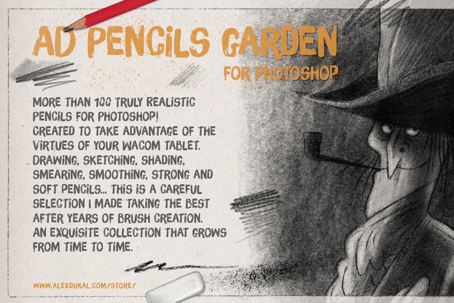 超级ps铅笔笔刷大合集 The Pencils Garden插图(1)