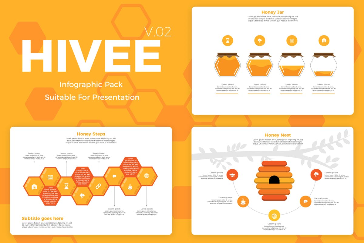 可视化数据统计分析信息图表矢量模板素材V2 Hivee v2 – Infographic插图