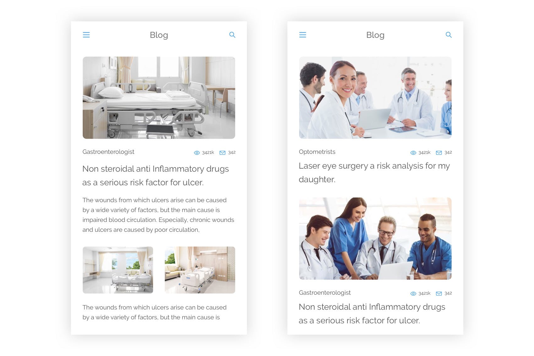医院/健康/医疗APP应用程序UI设计套件PSD模板 Hospital – Health & Medical Mobile App (Photoshop)插图(4)