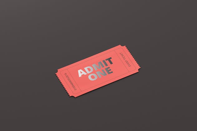小尺寸活动门票/入场券样机模板 Event Ticket Mockup – Small Size插图(2)