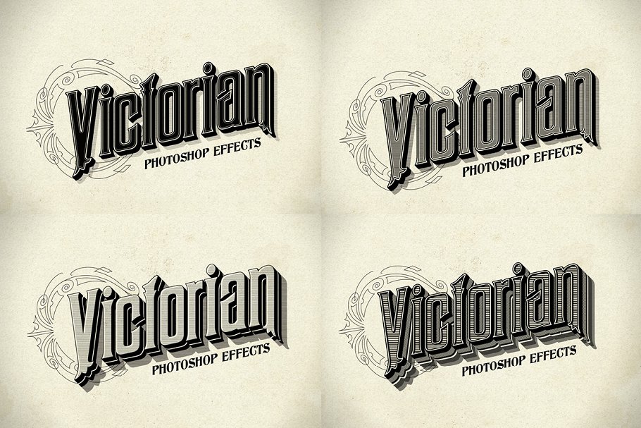 12种复刻十九世纪文本图层样式 Photoshop Victorian Styles插图(3)