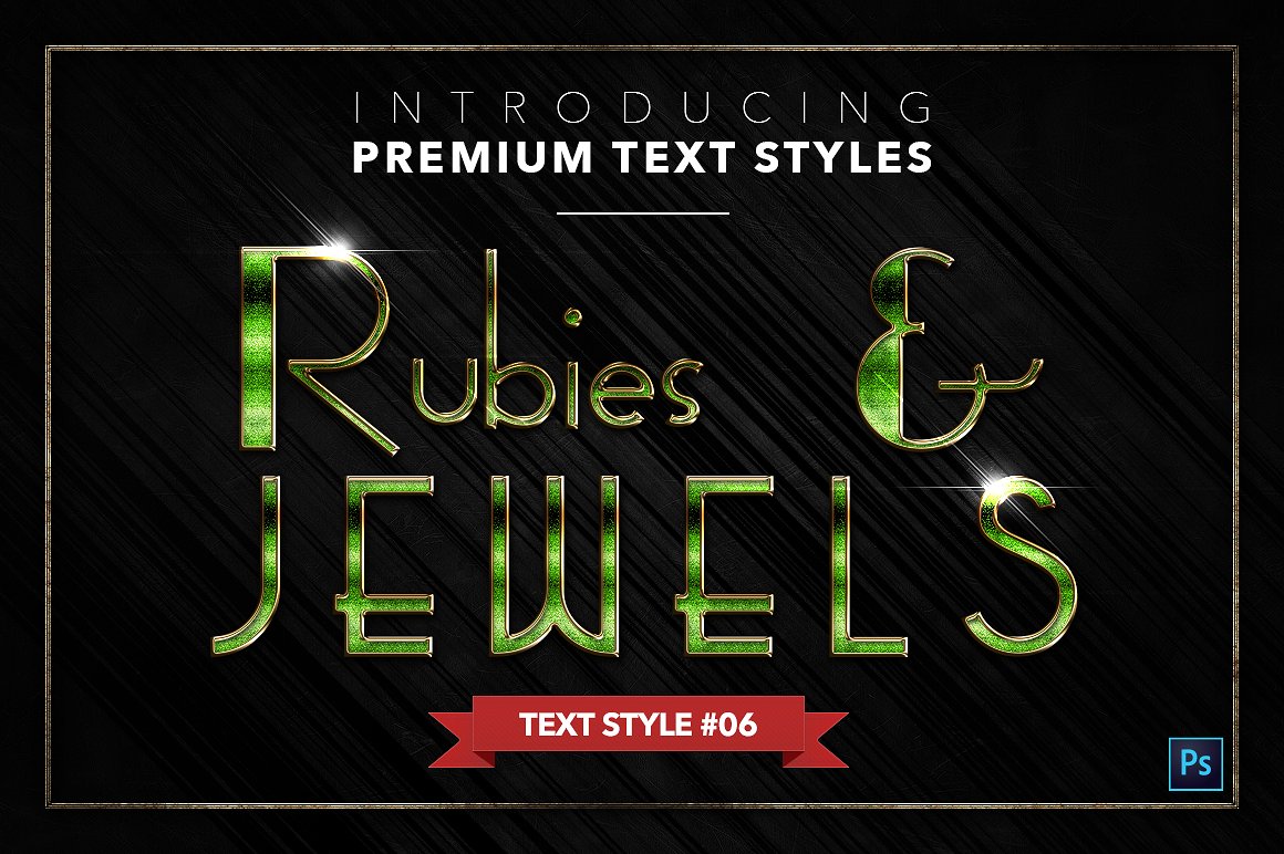 20款红宝石&珠宝文本风格的PS图层样式下载 20 RUBIES & JEWELS TEXT STYLES [psd,asl]插图(6)