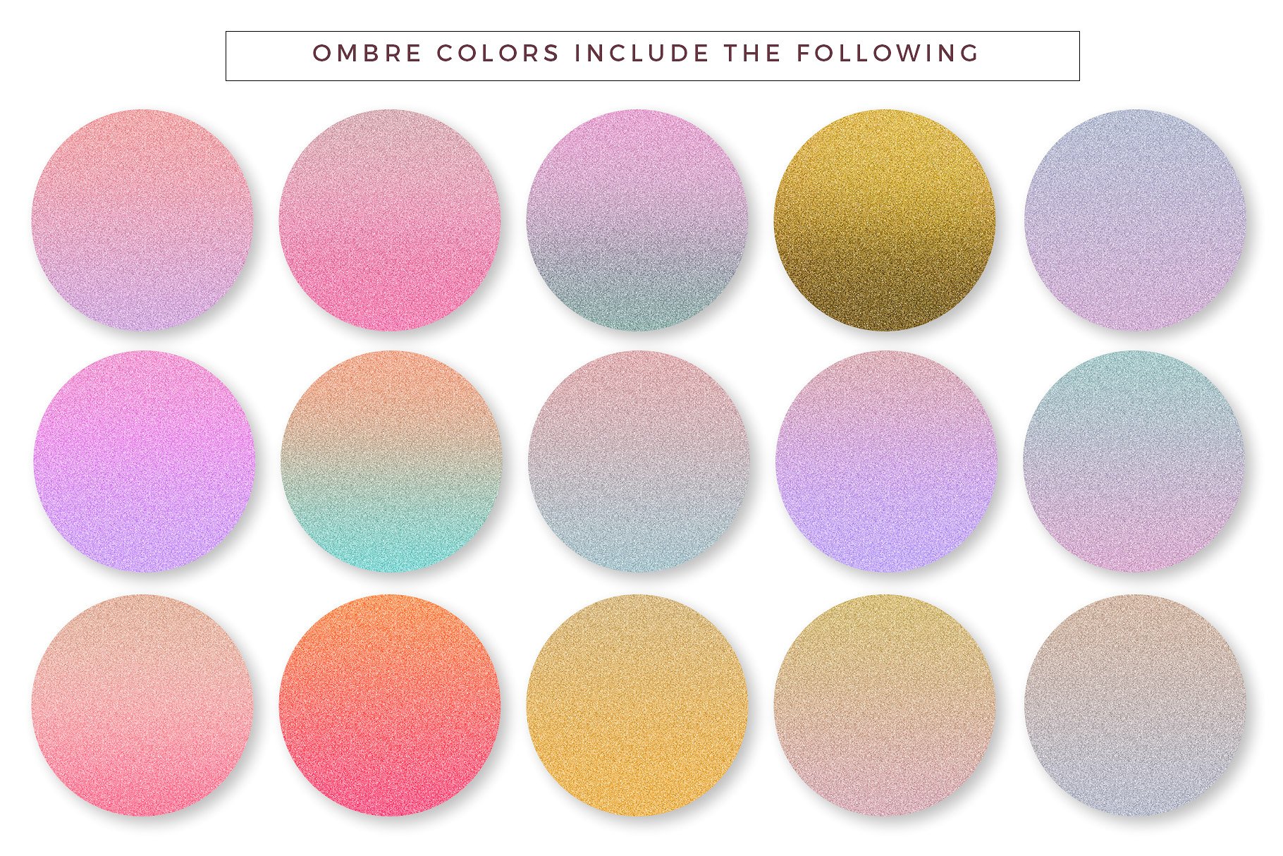 五颜六色浑浊图案纹理 Colorful Glitter Ombre Patterns插图(1)