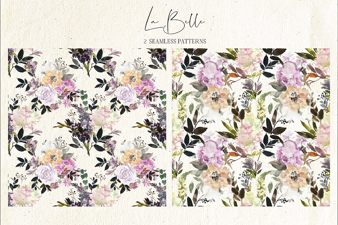 魅力水彩花卉剪贴画 La Belle Watercolor Floral Clipart插图(5)