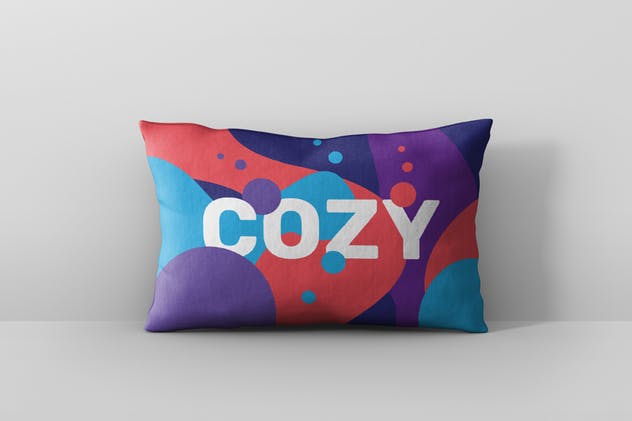 时尚多彩矩形卧室沙发枕头样机 Pillow Mockup – Rectangle插图(3)