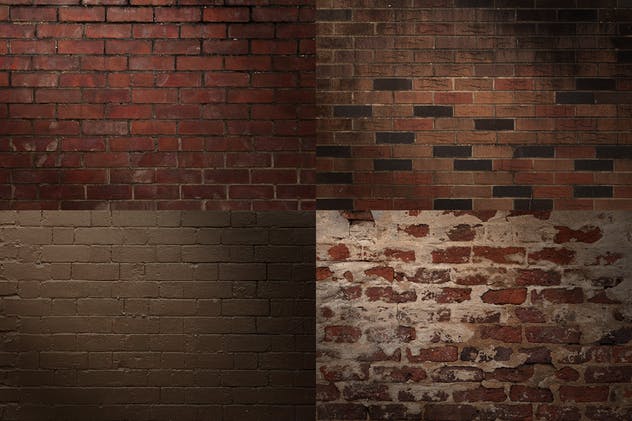 20款砖墙纹理背景 Brick Wall Textures / Backgrounds插图(3)