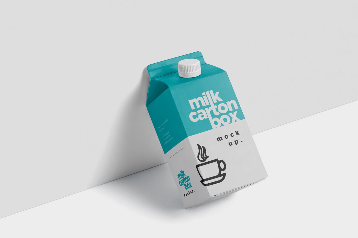 果汁/牛奶饮料纸盒包装效果图样机 Juice – Milk Mockup in 500ml Carton Box插图(3)