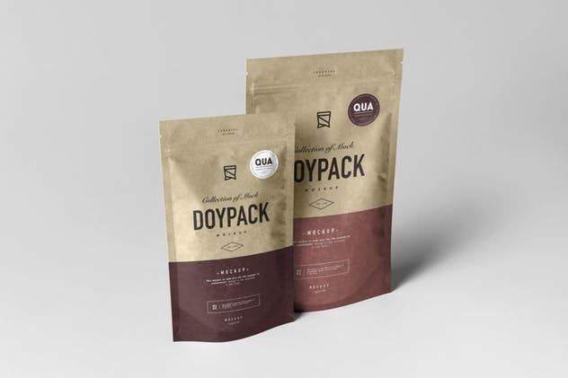 自立吸嘴袋包装样机模板 Doypack Mock-up 3插图(2)