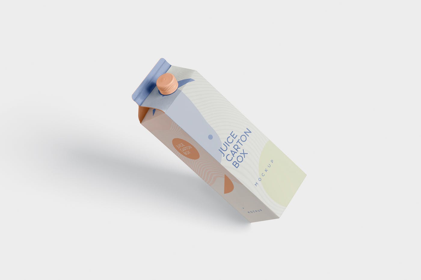 1L装果汁/牛奶包装盒设计效果图样机 Juice – Milk Mockup – 1L Carton Box – Large Size插图(2)