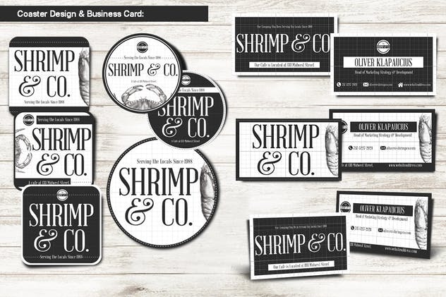 海鲜主题餐厅菜单设计PSD模板 Seafood Menu插图(3)