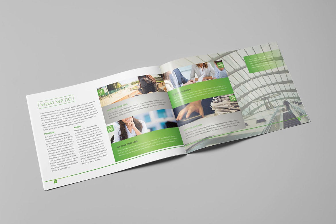 横版公司/企业画册设计设计模板 LIght Business Landscape Brochure插图(4)