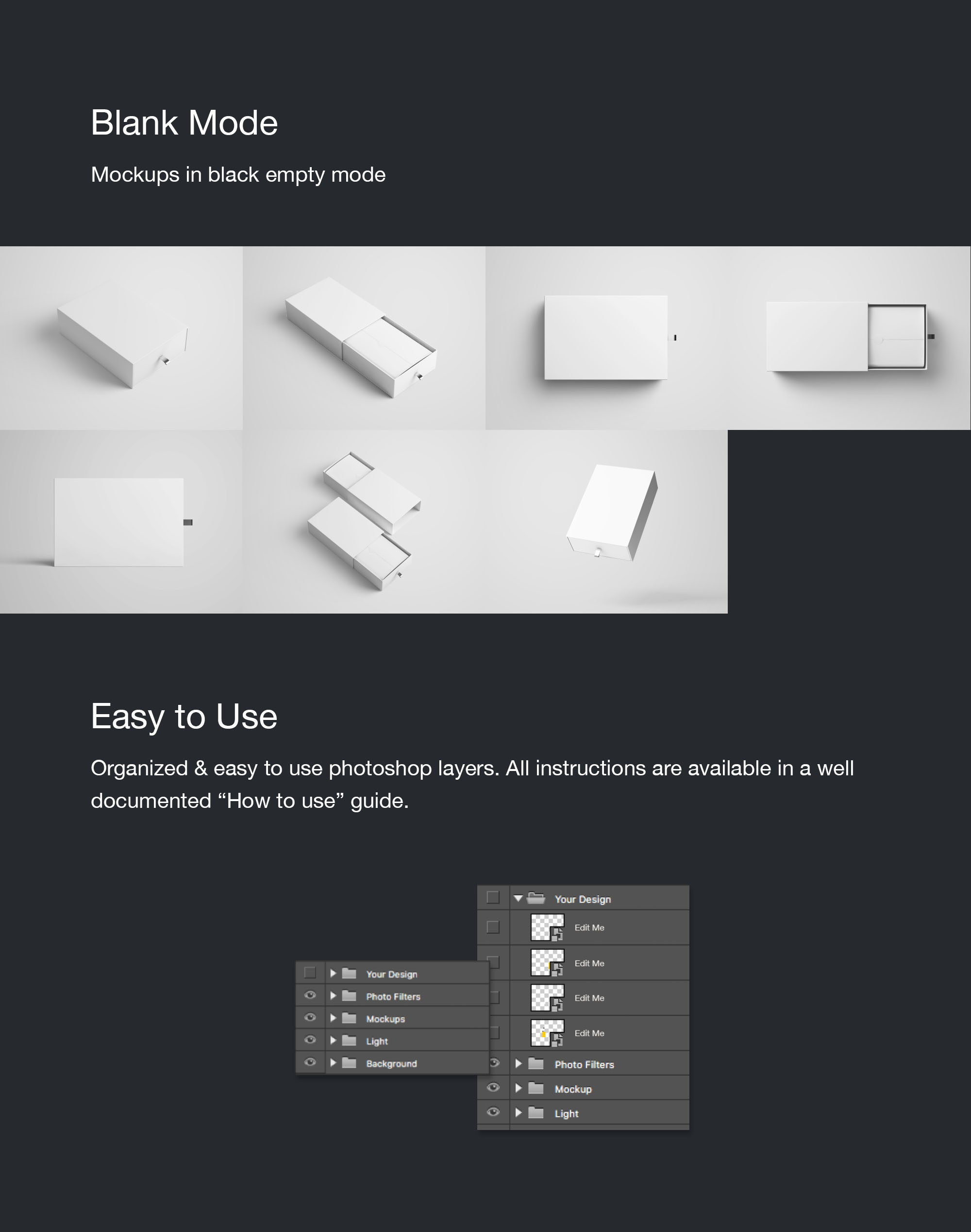 矩形抽屉式包装盒礼品盒包装设计效果图样机 Rectangle Slide Box Mockup插图(10)