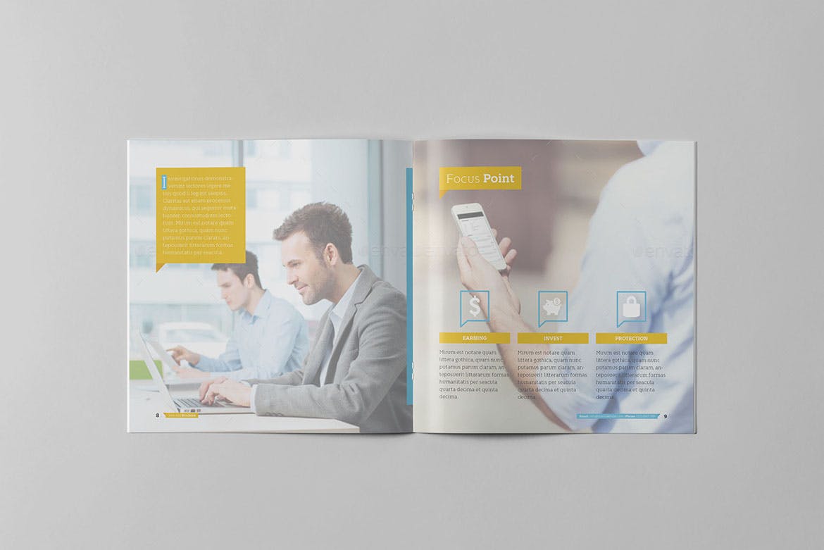 正方形企业画册设计模板 Selected Square Brochure插图(5)
