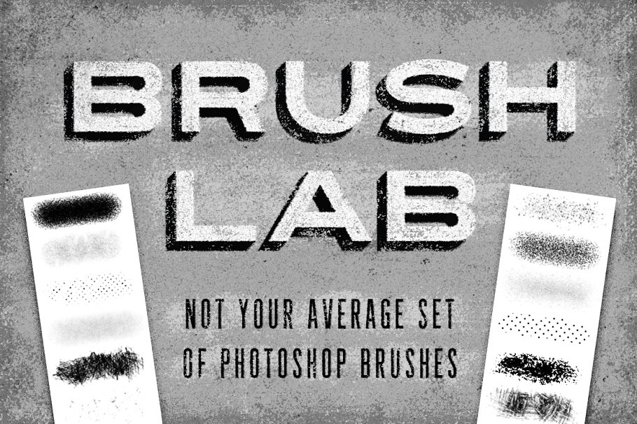 铅笔手绘碳粉印迹效果PS笔刷 Brush Lab – Photoshop Brushes插图