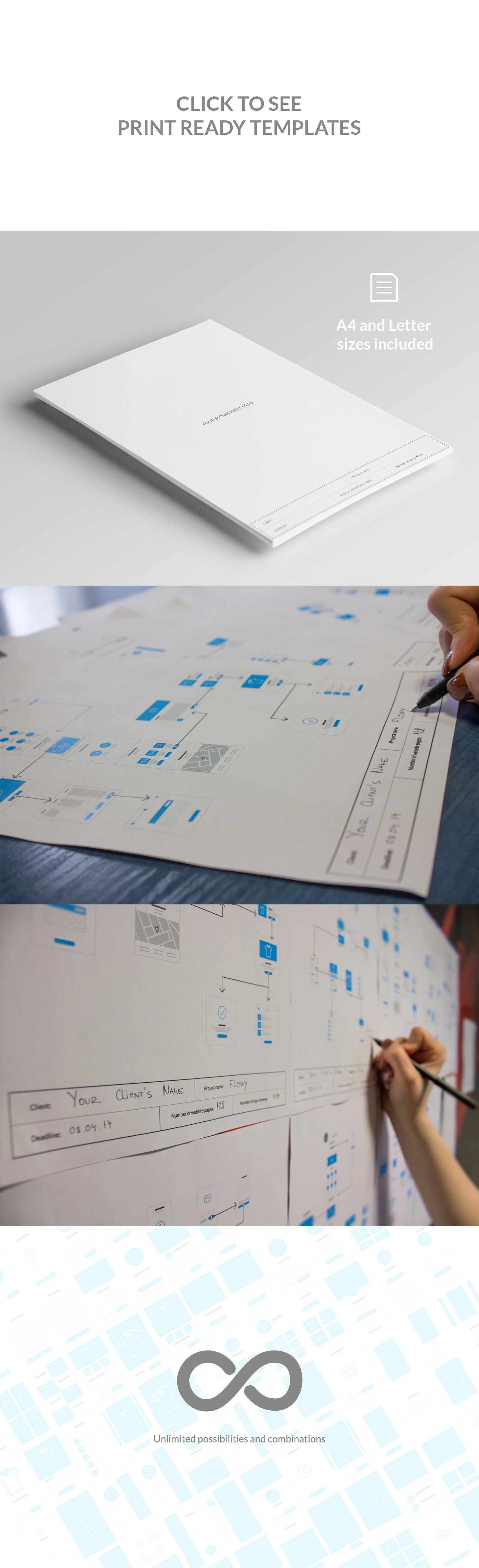 UI 设计线框图元素素材包 Flowchart elements（Web&手机端,for Photoshop & Sketch ）插图(3)