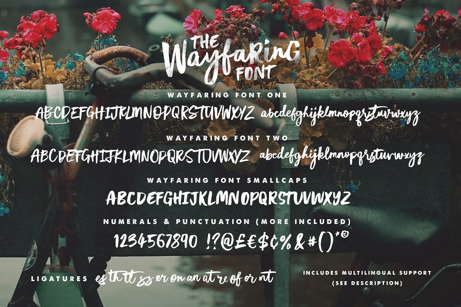 一组质朴有魅力的手绘字体组合  The Wayfaring Font Duo插图(7)