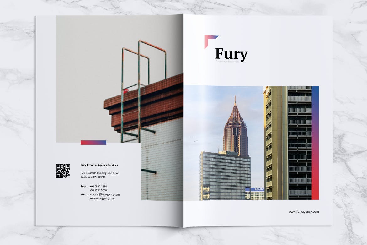 创意代理公司简介&案例介绍企业画册设计模板 FURY Creative Agency Company Profile Brochures插图(5)