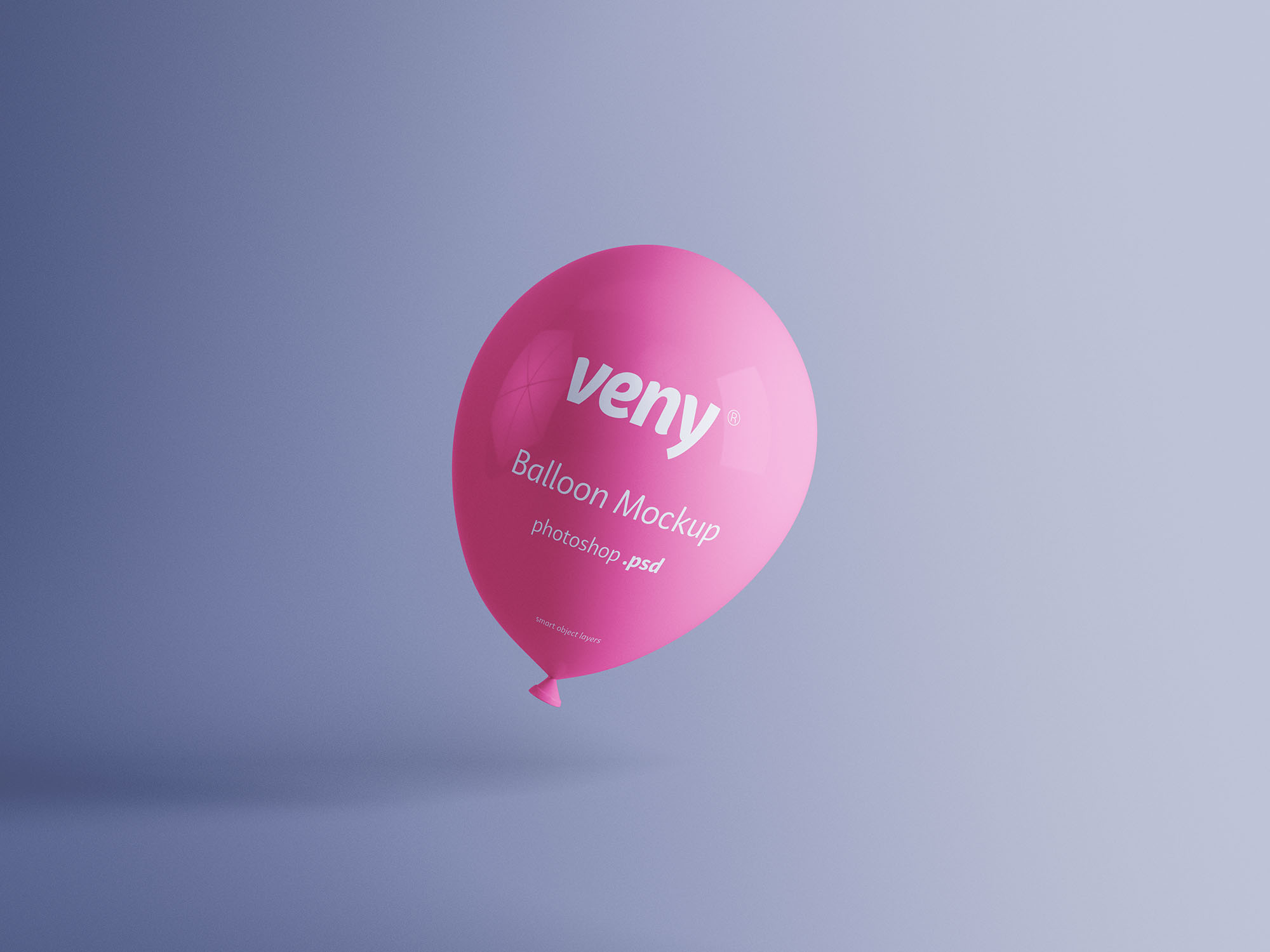 透明气球庆祝场景设计样机素材 Transparent Balloon Mockup插图