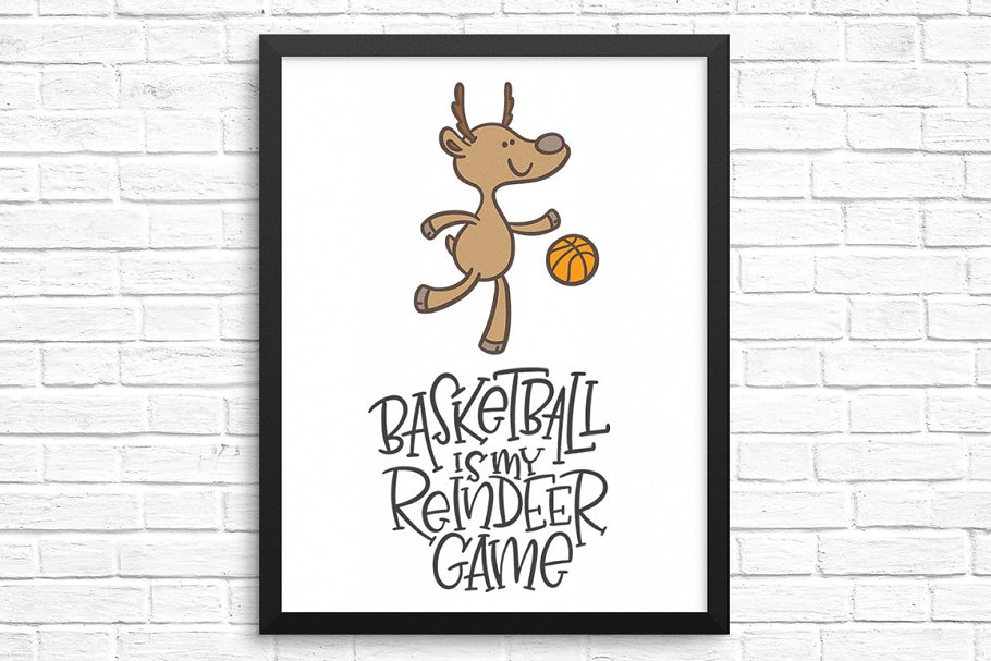 驯鹿矢量图形游戏设计素材 Reindeer Games: 8 cartoon set插图(3)