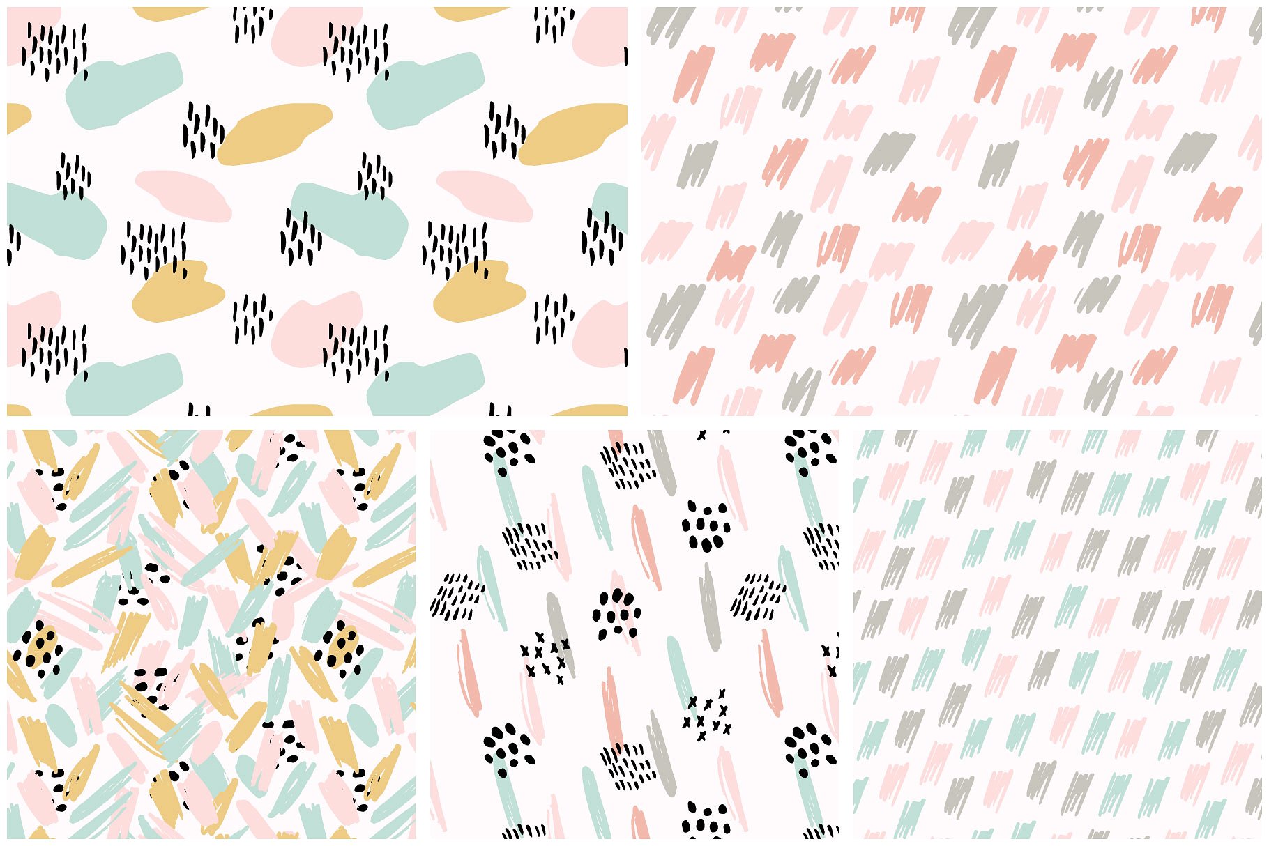 抽象画笔图案纹理 Brush Play Abstract Patterns插图(5)