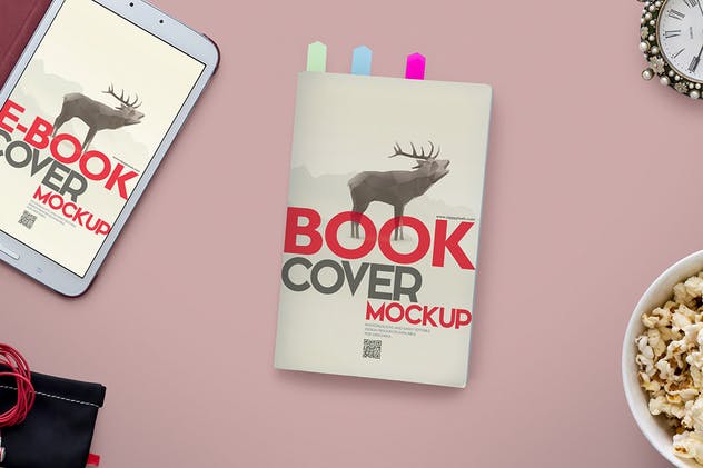 华丽的书籍封面样机模板 Gorgeous Book Cover Mockups插图(1)