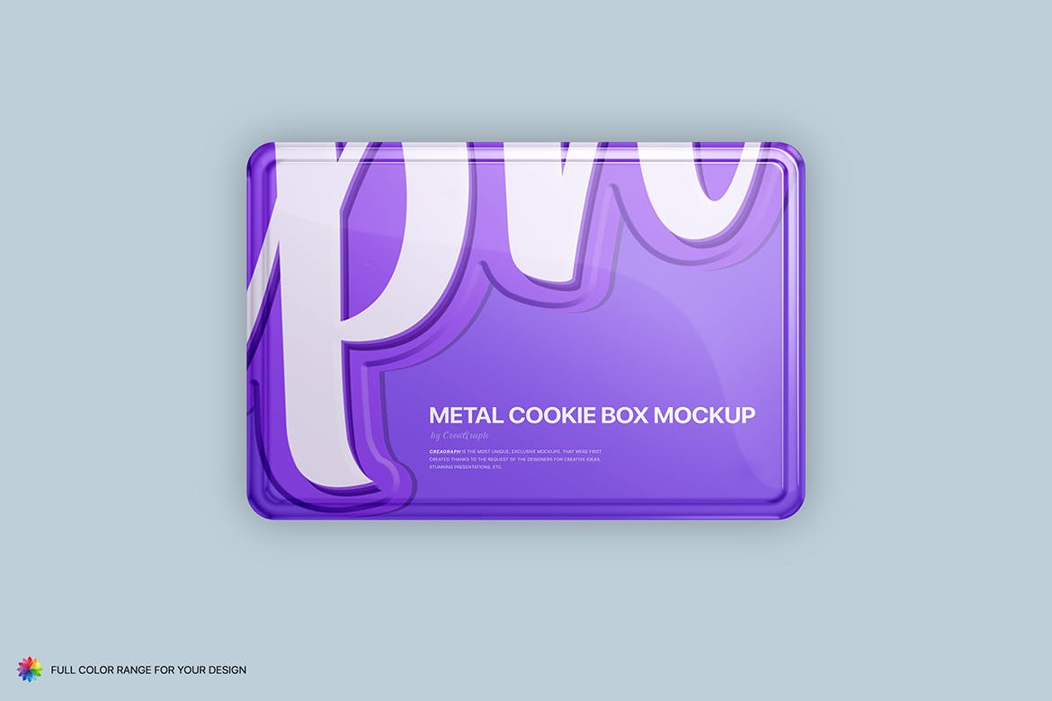 高品质的金属曲奇饼干盒子样机展示模型mockups插图(3)