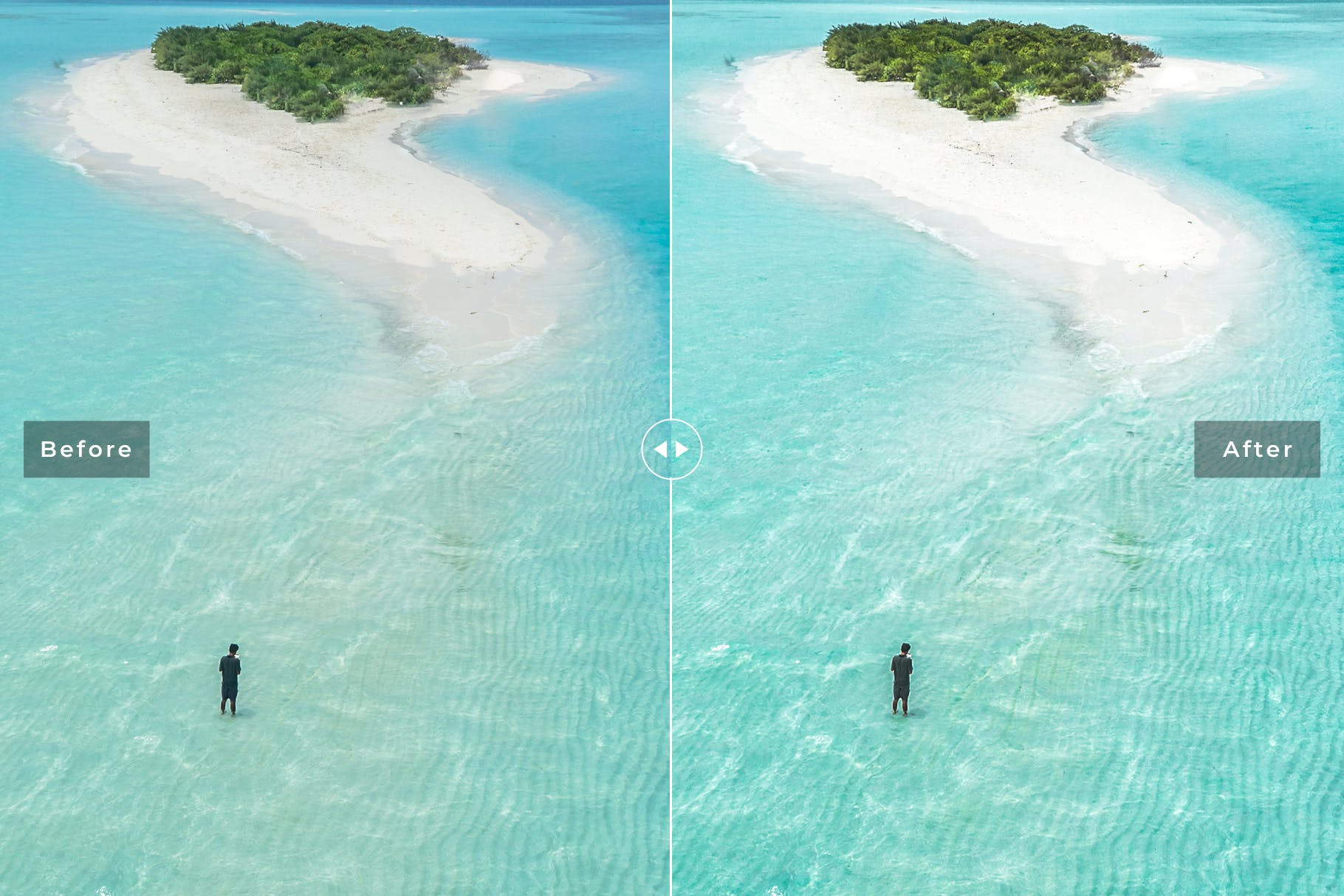 海滩旅行摄影后期处理调色滤镜LR预设 Bahamas Mobile & Desktop Lightroom Presets插图(2)