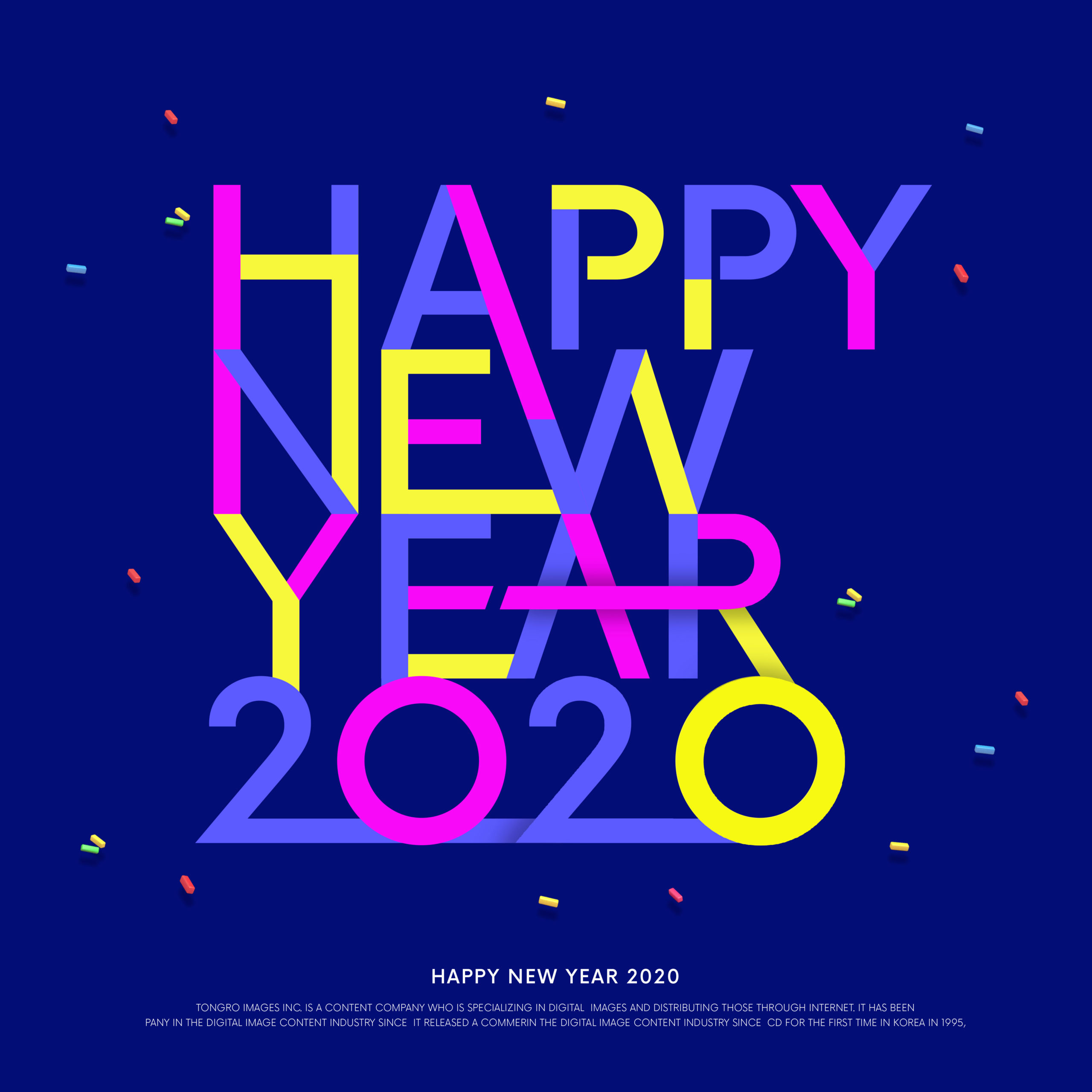 2020新年快乐创意祝语海报贺卡设计素材插图